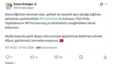 Emine Erdoğan, Polis Haftasını ve 181. Yıl Dönümünü Coşkuyla Kutladı