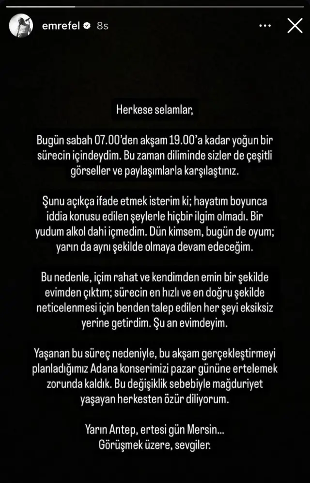 Emre Fel’in sosyal medya açıklaması