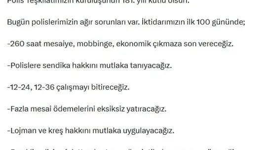 CHP Lideri Özgür Özel, Polis Teşkilatı’nın 181. Yıl Dönümünü Kutladı
