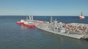 Somali'de Çağrı Bey Ultra Derin Sondaj Gemisi Limanda Karşılama Töreni