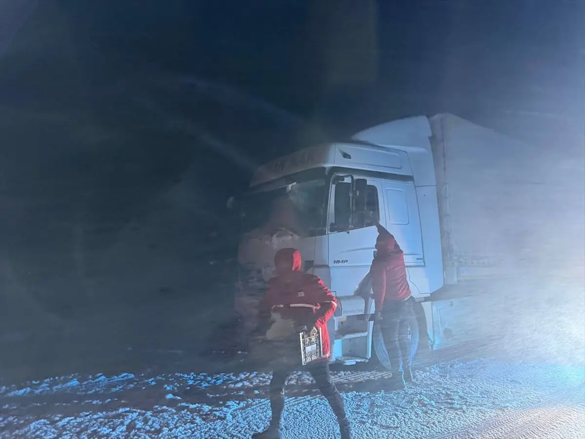 Tendürek Geçidi'nde Kar ve Tipi Şartları Ulaşımı Aksamaya Soktu