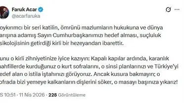 Acar'dan Cumhurbaşkanı'na Sert Eleştiri