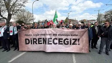 Konya’da Filistin’e Destek Yürüyüşü Binlerce Katılımcıyla Gerçekleşti