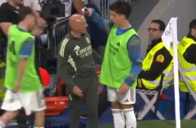 Maç sonrası Arda Güler'in saha içi görüntüsü