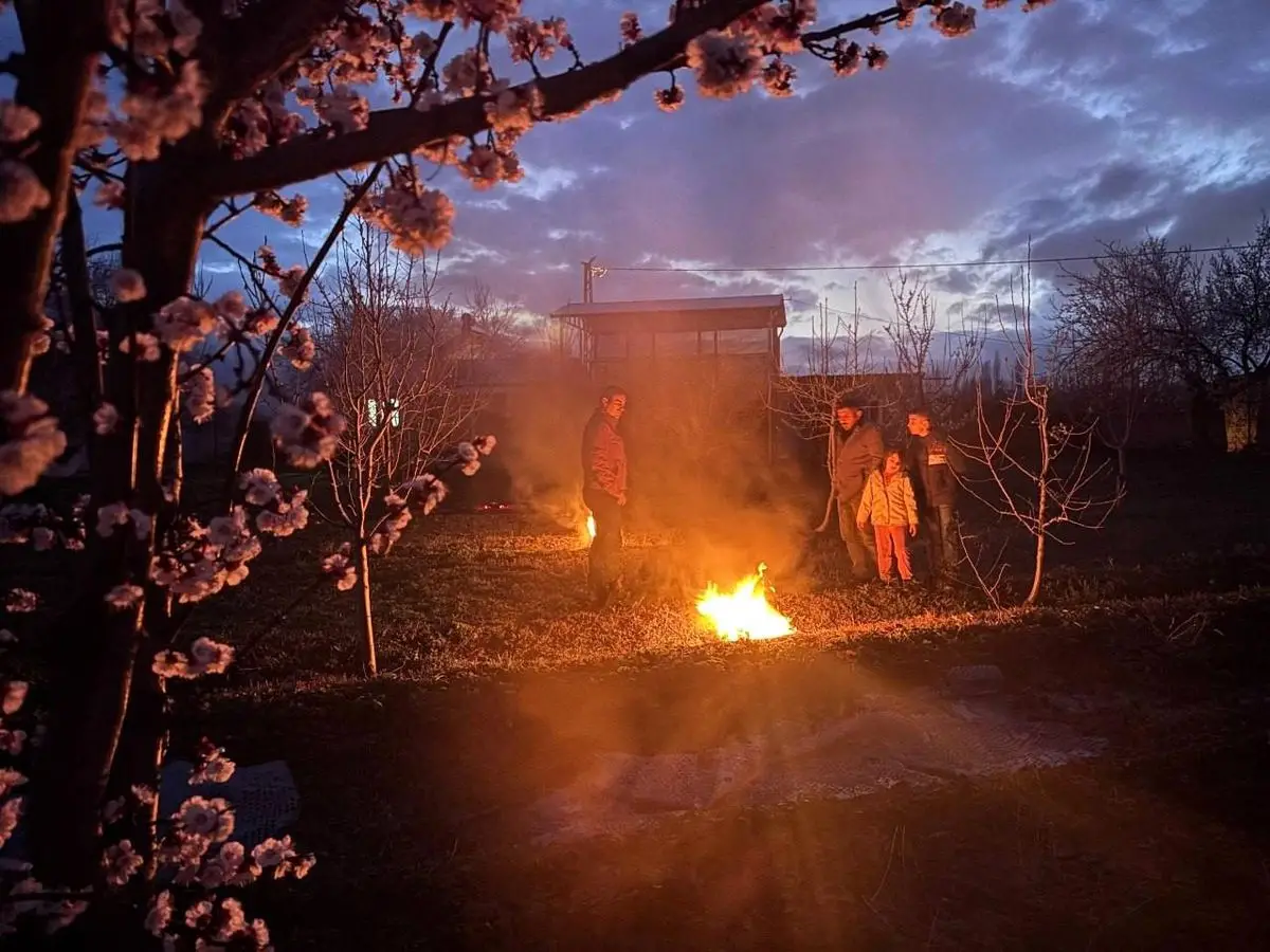 Erzincan’da don tehlikesi ve çiftçilerin önlemleri