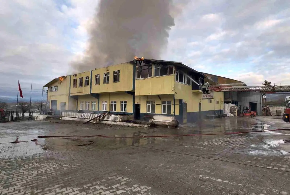 Kastamonu Tosya'da Fabrika Yangını Kontrol Altına Alındı