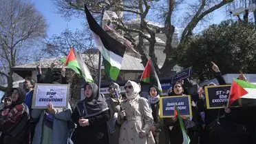 İsrail'in İdam Yasası Karşısında İstanbul’da Büyük Protesto