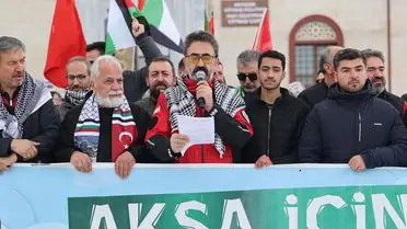 Nevşehir'de İHH Destek Konvoyu Filistin'e Yardım İçin Yola Çıktı