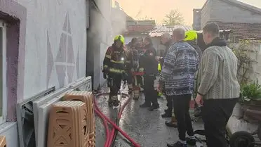 Yangın anında çekilmiş fotoğraf