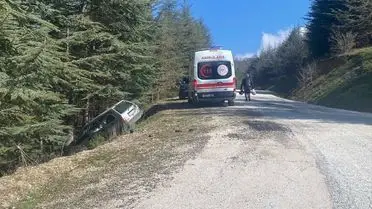 Bozüyük’te Şarampol Kazası: İki Yaralı