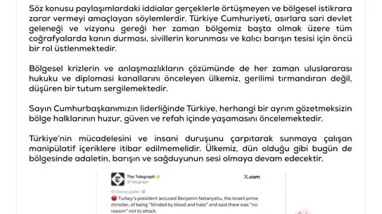 DMM, Türkiye-İsrail Tehdit Iddialarını Asılsız Buldu