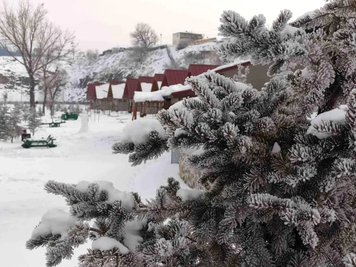 Ardahan’da karla kaplı şehir manzarası