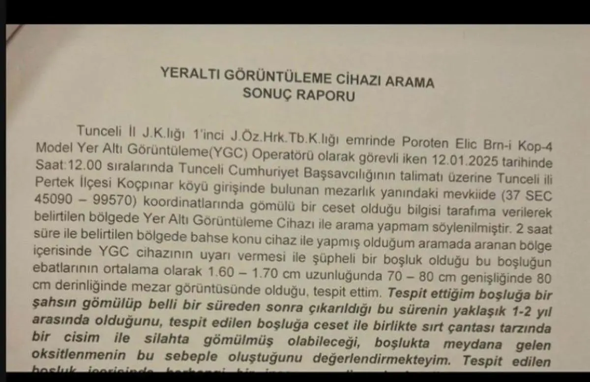 Tunceli'de Şüpheli Boşluk Tespit Edildi: Kayıp Gülistan Doku Ailesi İçin Arama Başlatıldı
