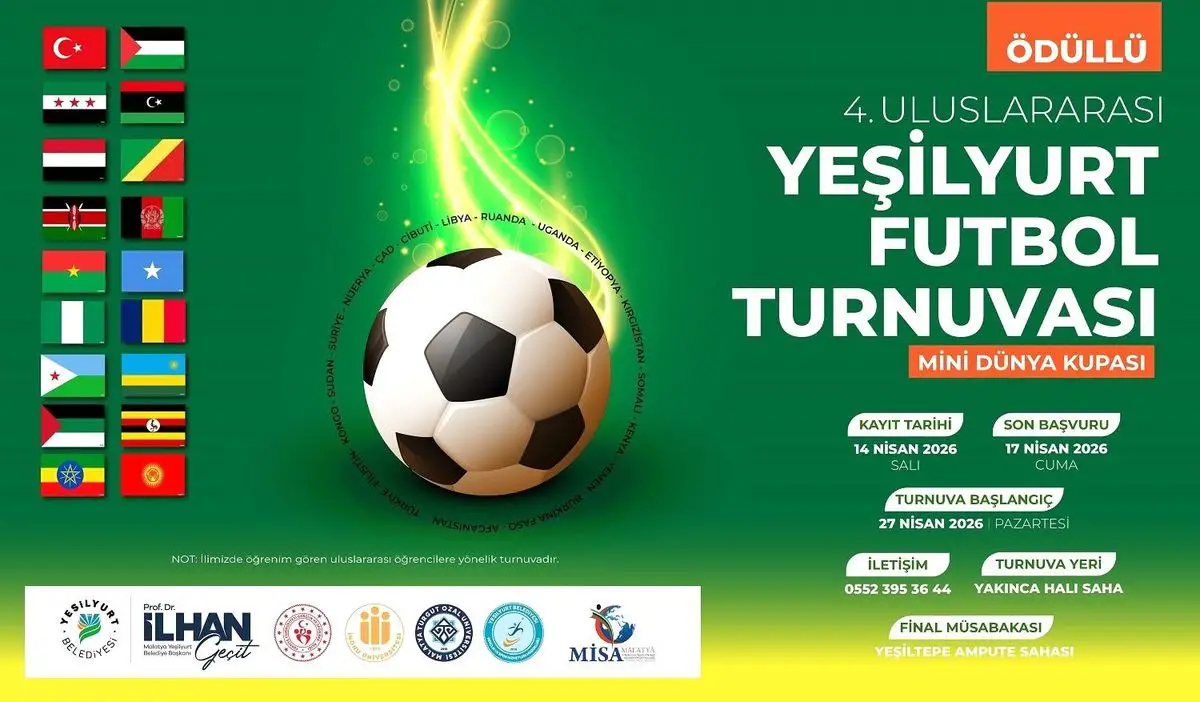 Yeşilyurt’ta 4. Uluslararası Futbol Turnuvası Kapılarını Açıyor