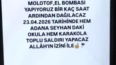 Adana’da Sosyal Medya Üzerinden Okul ve Karakola Saldırı İddiası: Şüpheli Gözaltında
