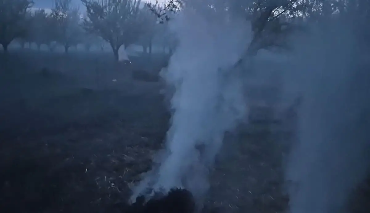 Iğdır Kayısı Çiftçileri Don Tehlikesine Karşı Gece Dumanlama Yöntemiyle Müdahale Ediyor