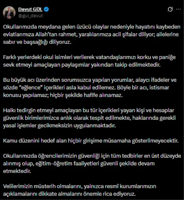 Vali Davut Gül basın toplantısında