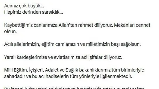 Ömer Çelik'ten Kahramanmaraş Saldırısına Duygu Yüklü Açıklama