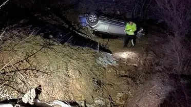 Gümüşhane'de Araç Dere Yatağına Sığındı: 2 Kişi Hafif Yaralandı