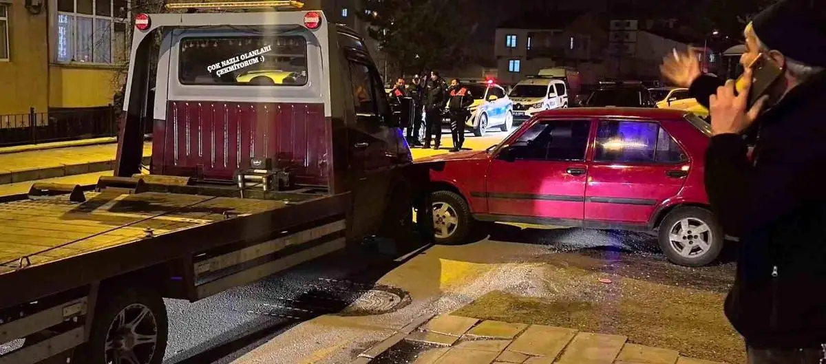 Erzurum'da çalınan otomobilin fotoğrafı