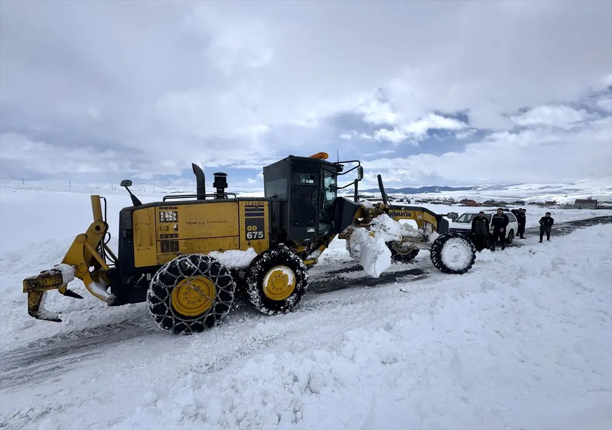 Kar altında veteriner hekimler Ardahan