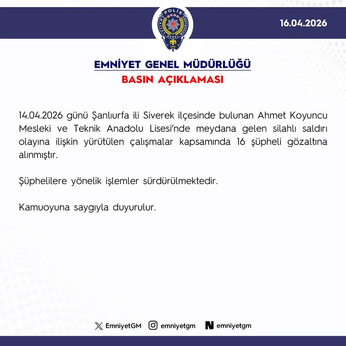 Siverek ilçesinde polis operasyonu