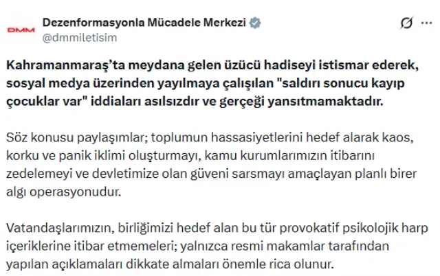 Kahramanmaraş okul saldırısı sonrası polis ekipleri