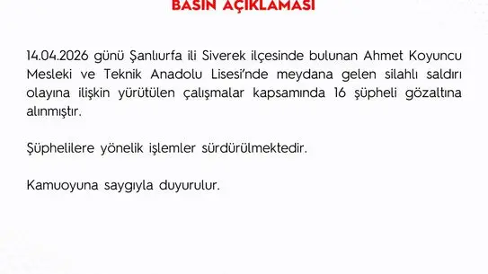 Siverek’te Silahlı Saldırının Ardından 16 Şüpheli Gözaltına Alındı