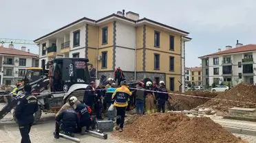 Göçük sonrası hasar görüntüsü