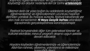 Manisa’da 486. Uluslararası Mesir Macunu Festivali’ndeki Konserler Saldırılar Nedeniyle Ertelendi