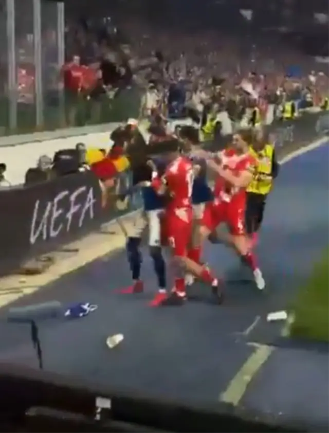 Maç sonrası müdahale anı