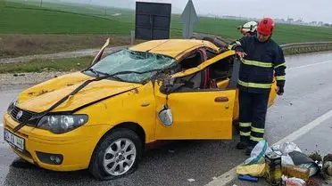 Merzifon’da İki Kişi Yaralı Bırakan Otomobil Kazası