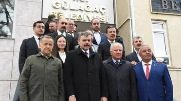 İçişleri Bakanı Mustafa Çiftçi, Gülağaç’ta Yerel Yönetimle Görüştü