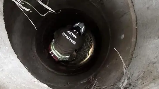 Antakya'da 4 Metre Derin Kuyuya Düşen Köpek İtfaiye Ekipleriyle Kurtarıldı