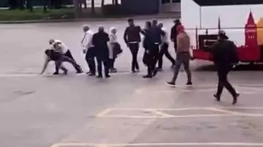 Bursa Otobüs Terminalinde Yolcu ve Şoför Arasındaki Çatışma Görüntülendi