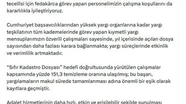 Adalet Bakanı Gürlek: Yargı Verimliliği Artıyor, Açılan Dosyalar Karara Bağlanıyor