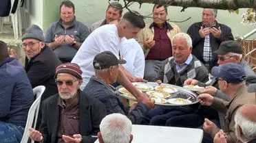 Beybaş Köyü'nde düzenlenen hayır yemeği