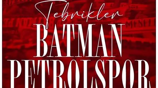 Erdoğan'dan Batman Petrolspor'a TFF 1. Lig Yükselişi İçin Özel Tebrik