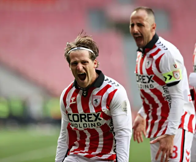 Samsunspor taraftarlarının sevinci