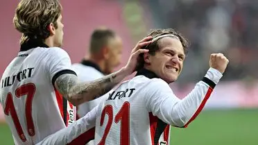 Samsunspor'un gol sevinci