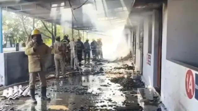 Patlama sonrası enkaz görüntüsü