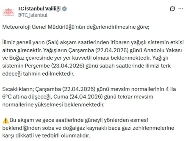 Yağışlı hava sonrası İstanbul sokakları