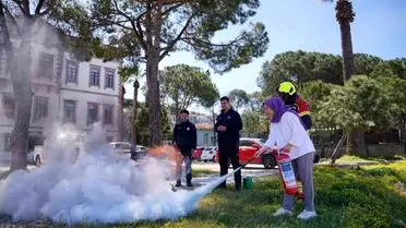 Ayvalık’ta Kamu Personeline Yönelik Yangın Tatbikatı Gerçekleşti