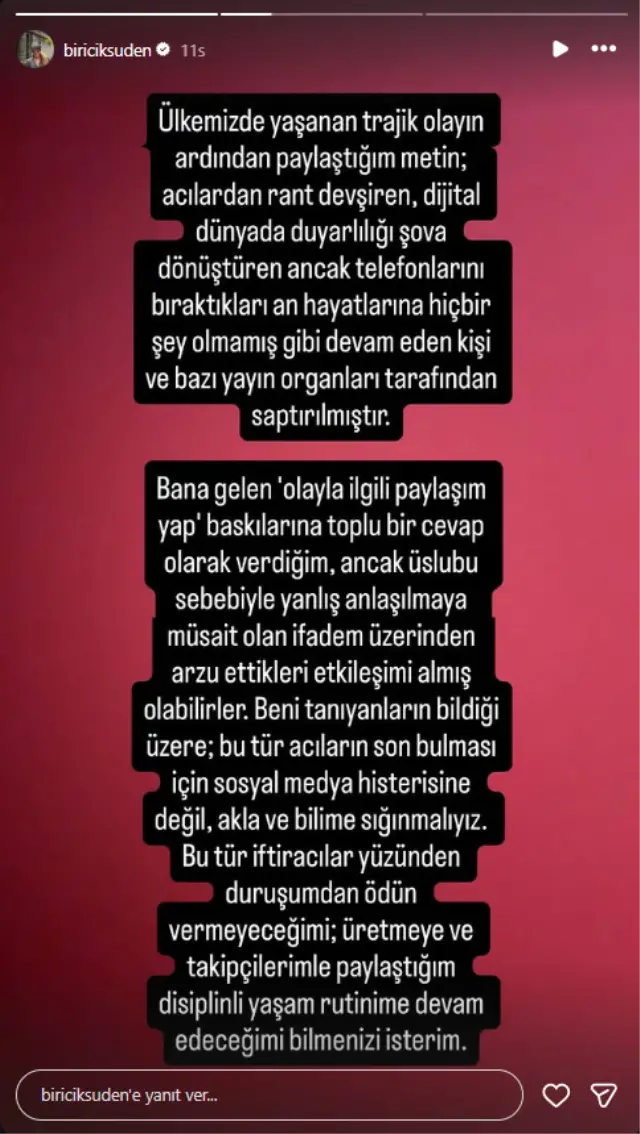Suden'in açıklama yaptığı ortam
