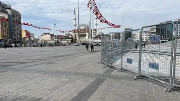 Taksim Meydanı'nda hazırlık çalışmaları