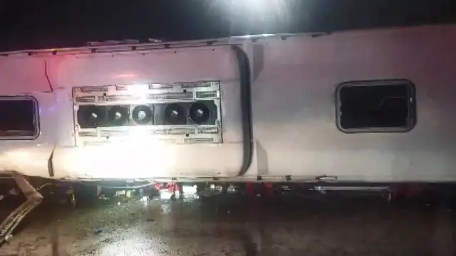 Kaza sonrası otobüs