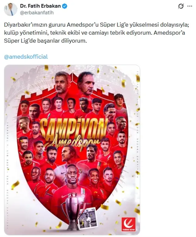 Amedspor taraftarları kutlama anı