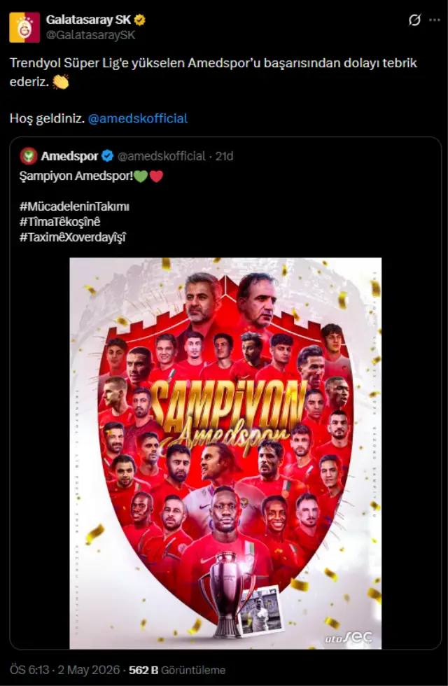 Amedspor taraftarları kutlamada