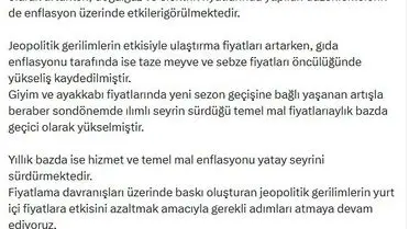 Enflasyonla Mücadelede Arz Odaklı Yaklaşımlar: Yılmaz'dan Yeni Hedefler