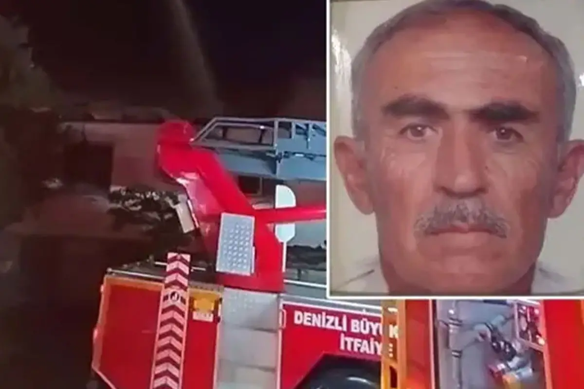 Yangın sonrası evin dış görüntüsü